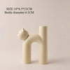 classic style cat ceramics vase