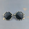 Cute Novelty Modern Style Geometric Ac Tinted Lenses Polygon Full Frame Kids Sunglasses