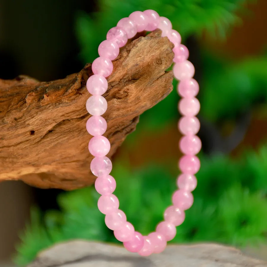 Modern Style Simple Style Round natural stone Beaded Chain Bracelets In Bulk