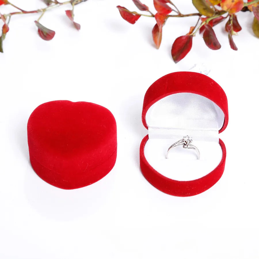 Simple Style Commute Heart Shape Plastic Valentine'S Day Jewelry Boxes