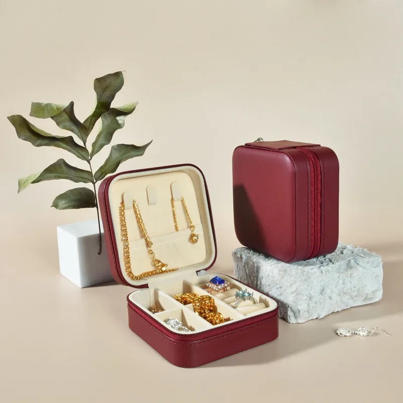 1 Piece Pu Leather Elegant Simple Style Daily Date Solid Color Jewelry Boxes
