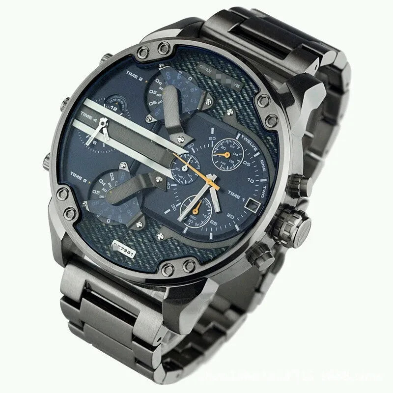 classic style commute color block single folding buckle quartz men's watches