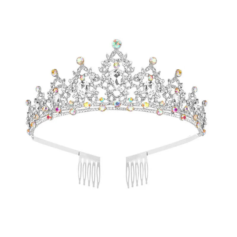 Fashion Women'S Crown Alloy Inlay Rhinestones Crown
