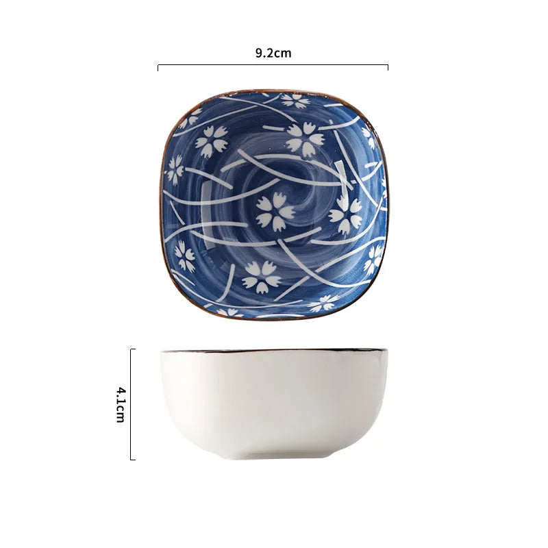Retro Ethnic Style Flower ceramics Tableware 1 Piece 1 Set