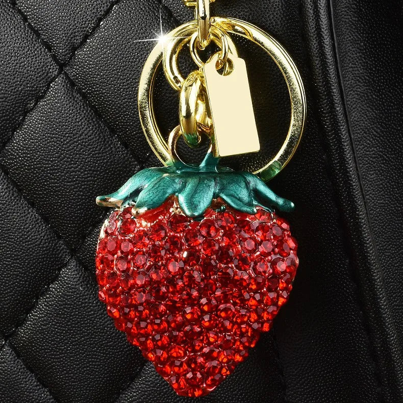 1 Piece Classic Style Shiny Fruit Zinc alloy Bag Pendant Keychain