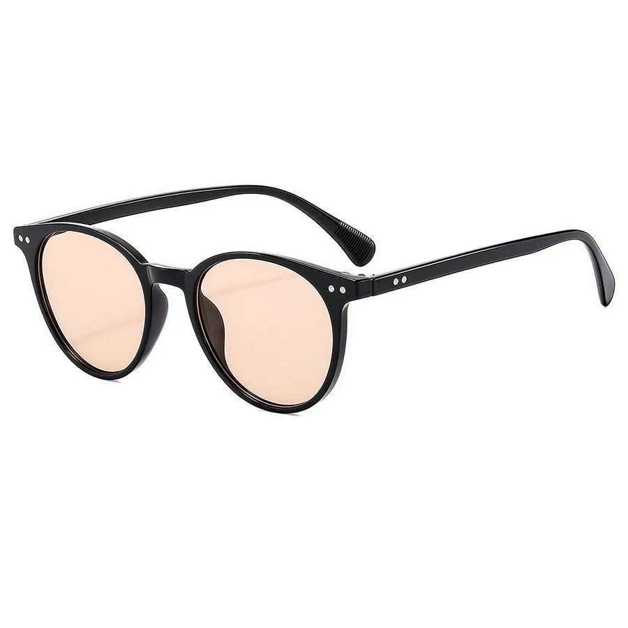 Simple Style Color Block Pc Round Frame Full Frame Women's Sunglasses