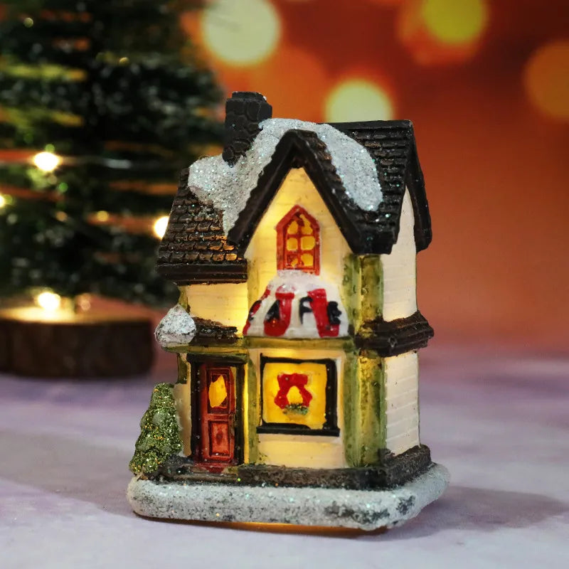 Christmas Cute House Resin Party Ornaments