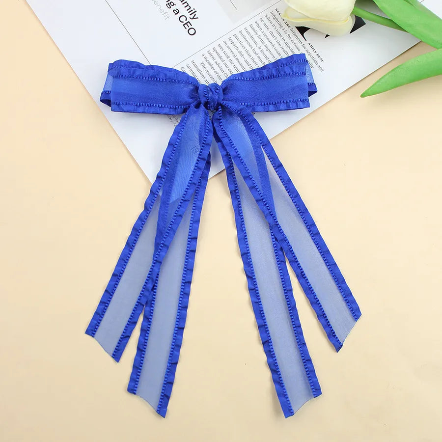 New-New Double Ruffled Ruffled Snow Yarn Bow Ribbon Women's Sweet Double Skirt All-match Girl's Headwear