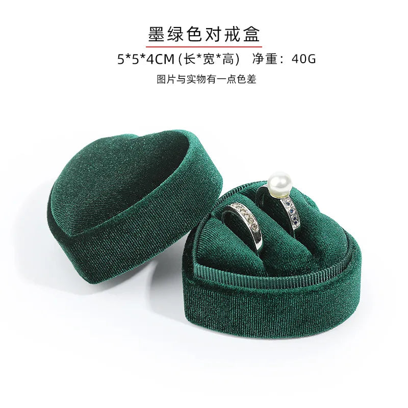 Fashion Heart Shape Corduroy Valentine'S Day Jewelry Boxes