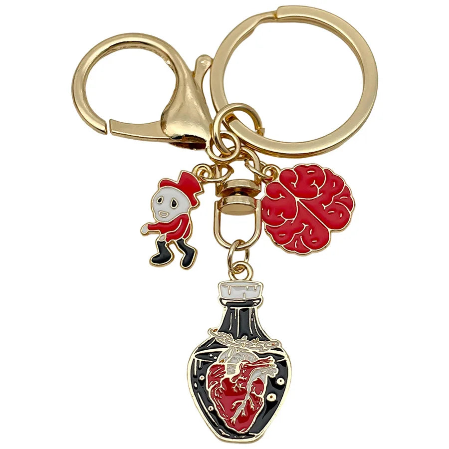 Halloween Ghost Cartoon Couple Car Keychain Pendant Ring Creative Personalized Alloy Bag Decorations Small Hanging Ornaments