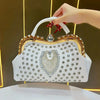 New Large Capacity Women's Handbag Luxury Crossbody Evening Dress Bag High-End Sensation Women's Bucket Shape Pu Diamond Embellished