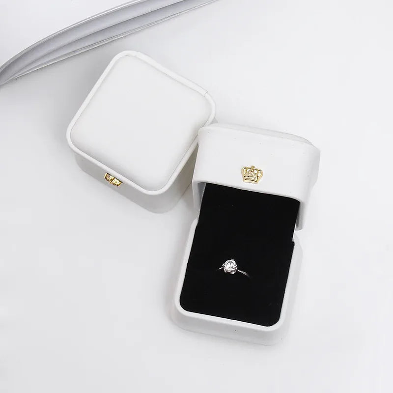 Elegant Simple Style Solid Color Pu Leather Jewelry Boxes 1 Piece