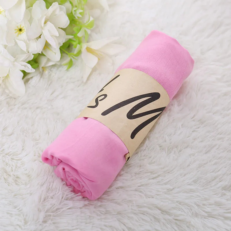 Unisex Simple Style Solid Color cotton and linen Scarf