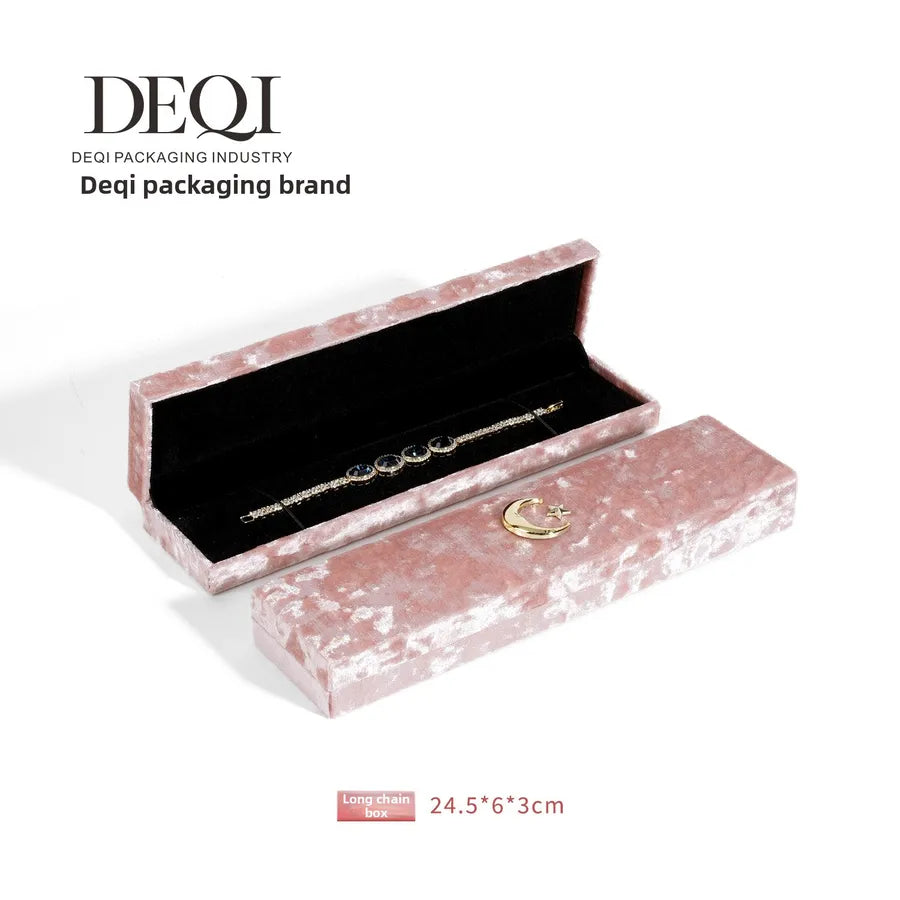 1 Piece Flannel Elegant Simple Style Daily Date Solid Color Jewelry Boxes
