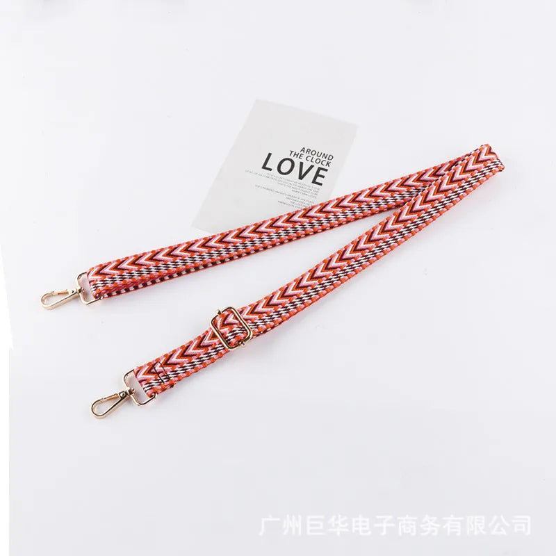 Polyester Geometric Bag Strap