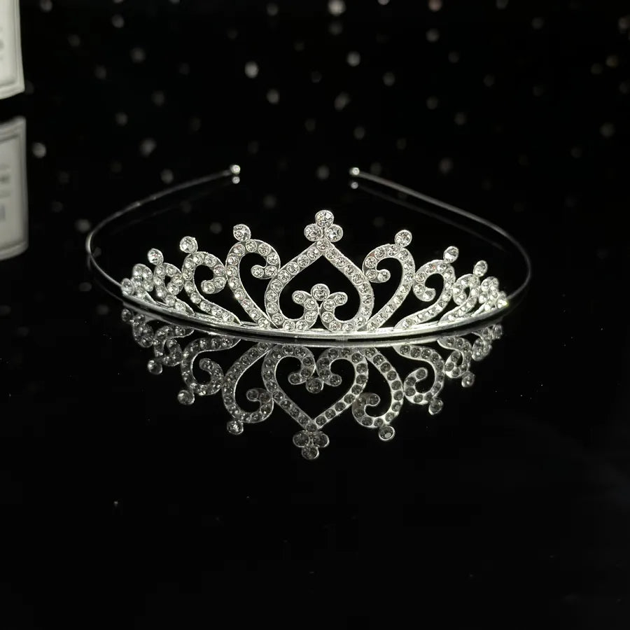 Crown headdress children's headdress alloy rhinestone hair accessories baby crown birthday party hair accessories manufacturers wholesale
