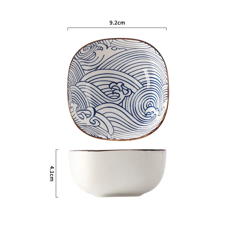 Retro Ethnic Style Flower ceramics Tableware 1 Piece 1 Set