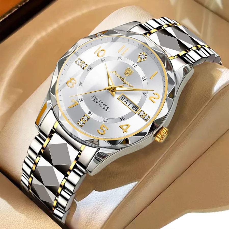 Swiss brand new men's watch luxury waterproof luminous quartz watch live foreign trade explosions a generation of hair