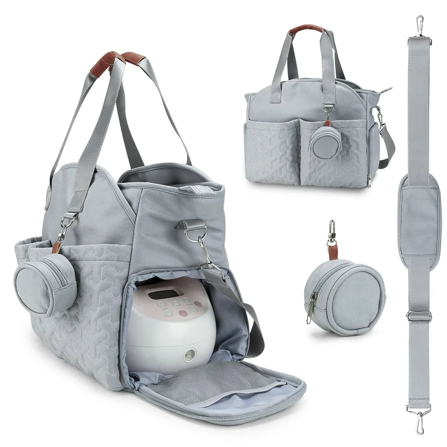 Breast pump bag single shoulder portable mommy bag with pacifier bag large capacity multi-functional mother bag for mother and baby travel
