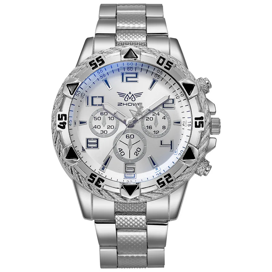 Sports Solid Color Single Folding Buckle Quartz Men's Watches