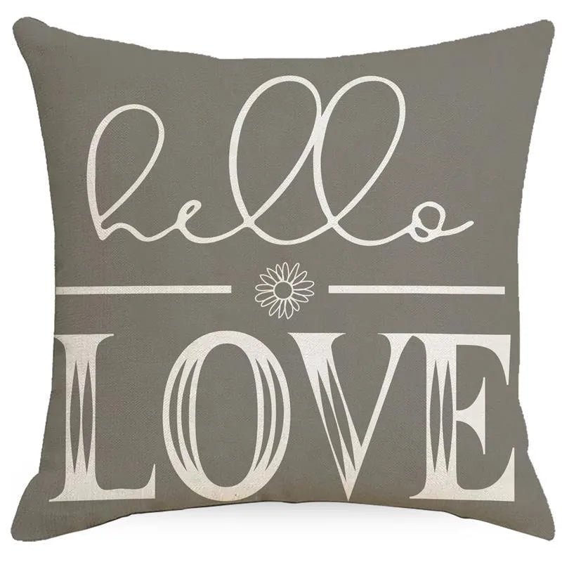 simple style classic style commute color block linen pillow cases