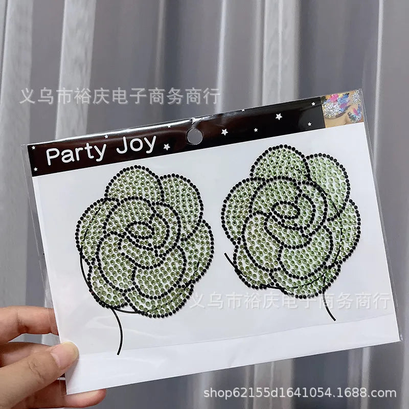 Halloween face stickers chest stickers body tattoo stickers resin acrylic Diamond stickers   tattoo stickers wholesale