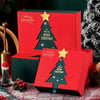 Large Red Christmas Gift Box New Design New Year's Eve Gift Packaging Box Peaceful Apple Scarf Blank Gift Box Foldable Gift Box