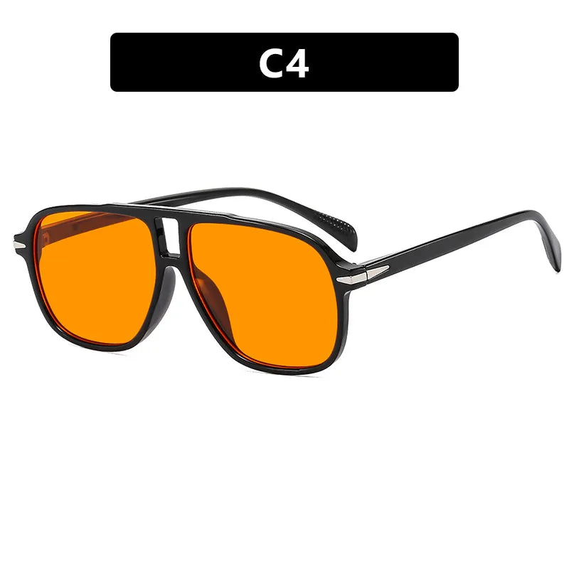 Retro Streetwear Geometric Pc Square Full Frame Glasses