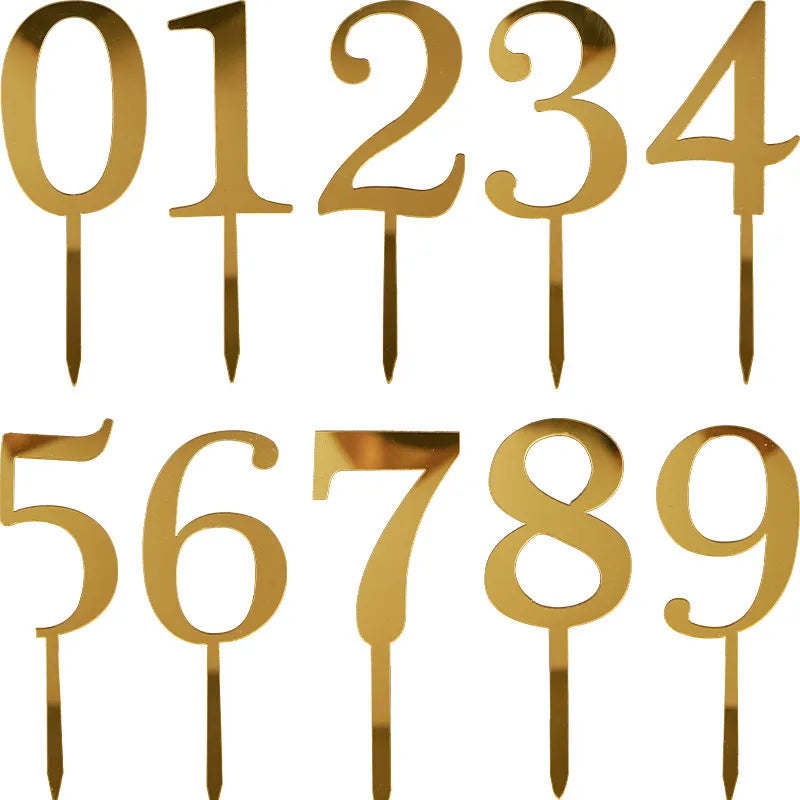 birthday number arylic party cake decorating supplies 1 piece