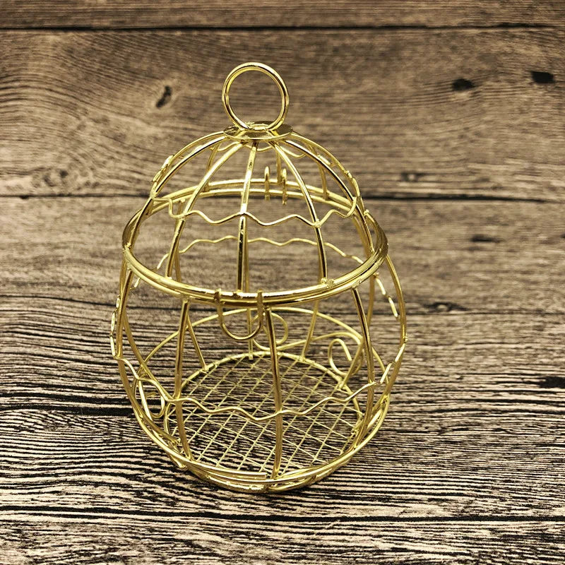Hot selling Golden hollow Birdcage candy box wrought iron candy box gift box wedding wedding supplies spot wholesale