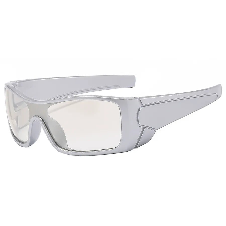 elegant simple style gradient color solid color pc square full frame men's sunglasses
