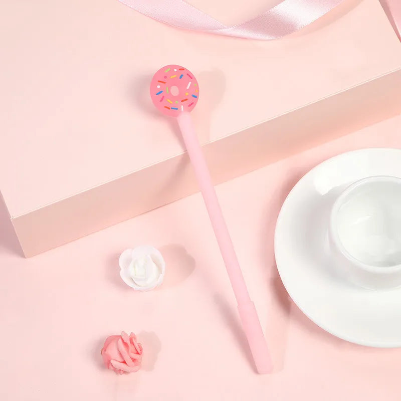 sweet and cute multi-color plush ball gel pen