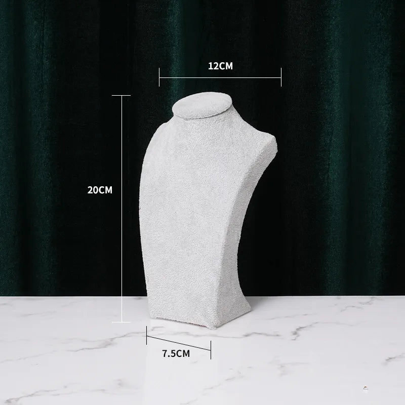1 Piece Wood Flannel Simple Style Solid Color Jewelry Display Bust