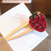 Cute Women's Fruit Crystal Hair Clip