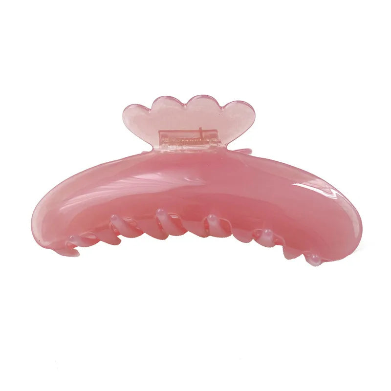 Dove Fashion New Style Bright Surface Solid Color Large Size Acetate Hair Clip Elegantly Designed Golden Label Shark Tail Clip