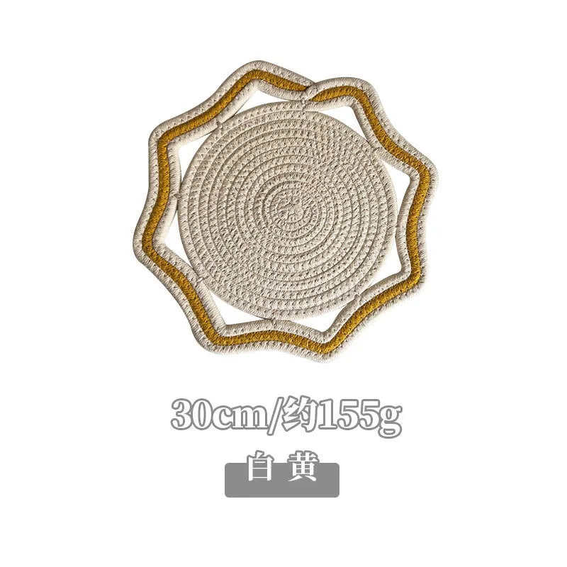 Casual Pastoral Multicolor cotton rope Placemat 1 Piece