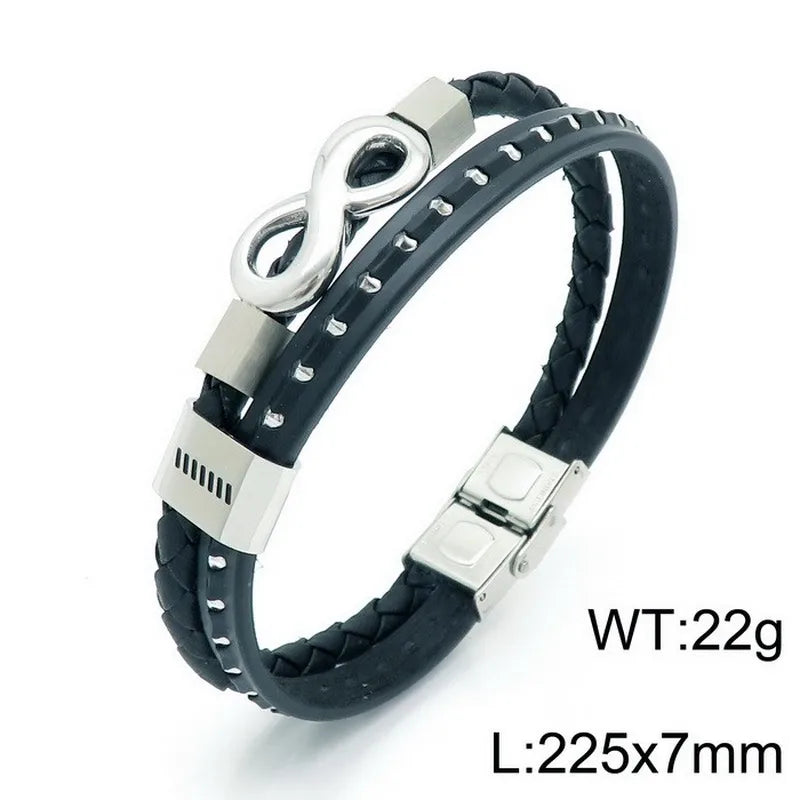 Modern Style Classic Style Geometric Titanium Steel Plating 18K Gold Plated Men's Bangle