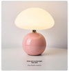 Cream Mushroom Small Table Lamp Children's Eye Nightlight Bedroom Bedside Ceramic Decorative Table Lamp Room Atmosphere Lamp