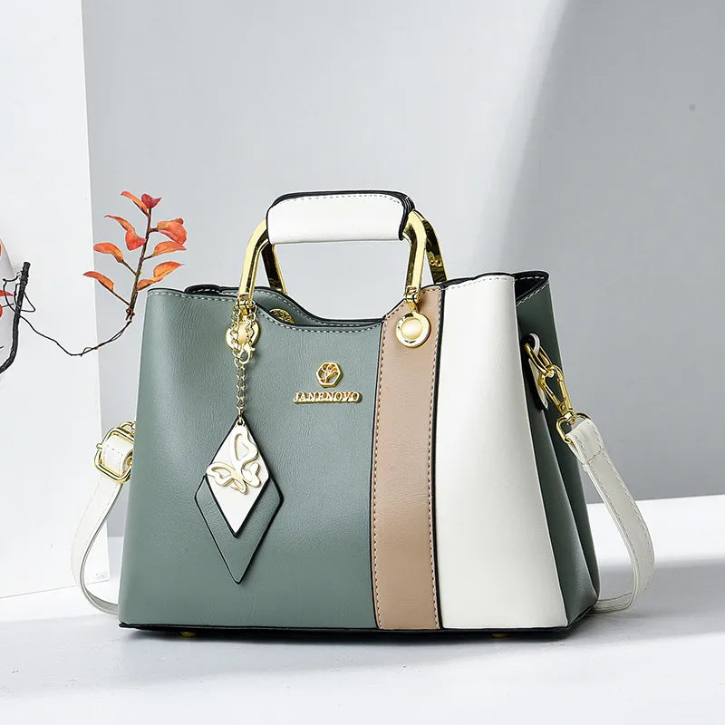 women's large all seasons pu leather classic style handbag