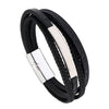 Retro Geometric Pu Leather Alloy Men's Bracelets Men Cord & Leather Bracelets