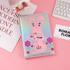 Adorable Cartoon  And Rabbit Handmade Notebook Journal For Kids And Teenage Girls Sparkling Memo Book Simple Style