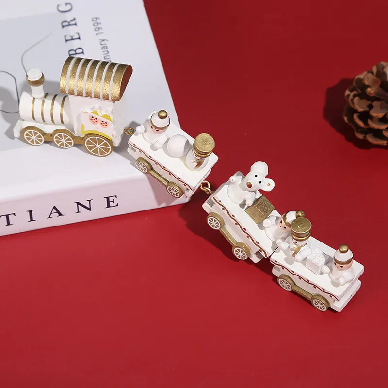 Christmas Streetwear Train Wood Party Carnival Decorative Props