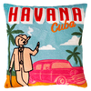 Havana Cuba Needlepoint Pillow – Retro Design