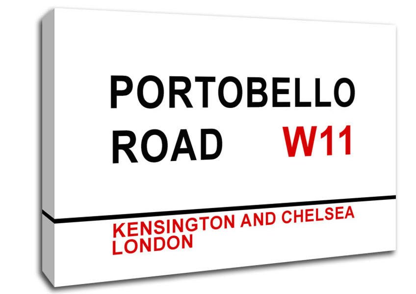 Portobello Road Signs Canvas Wall Art - Zestio