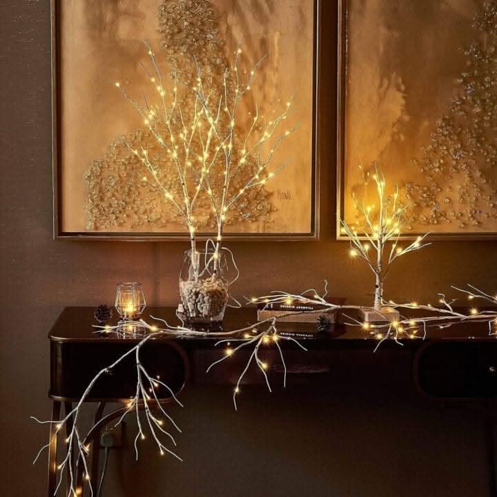 6ft LED Artificial Birch Garland