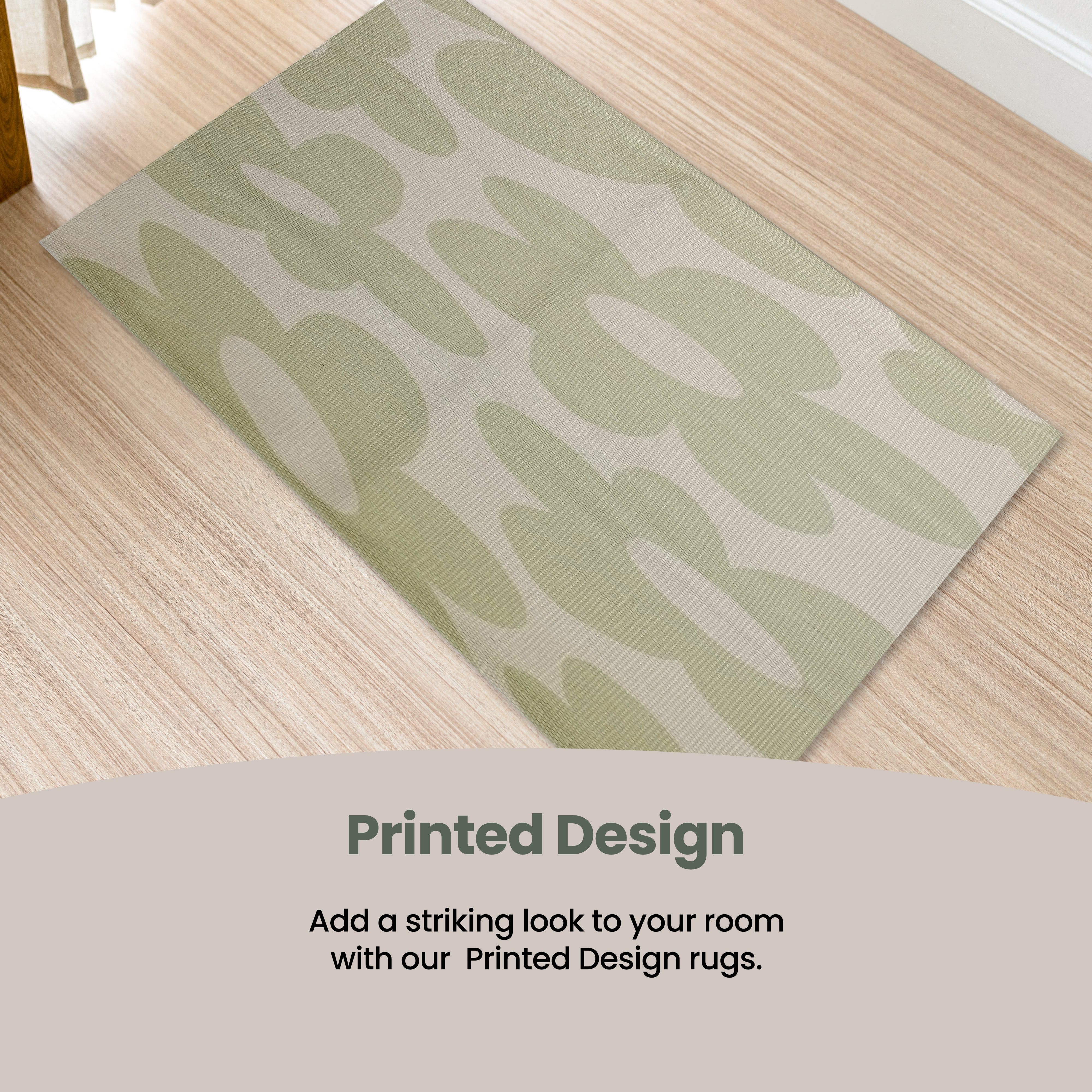 OLIVIA ROCCO Printed Rug Jardin Design Modern Non Slip Soft Durable Floor Rug For Living Room Bedroom Office Jardin Colour