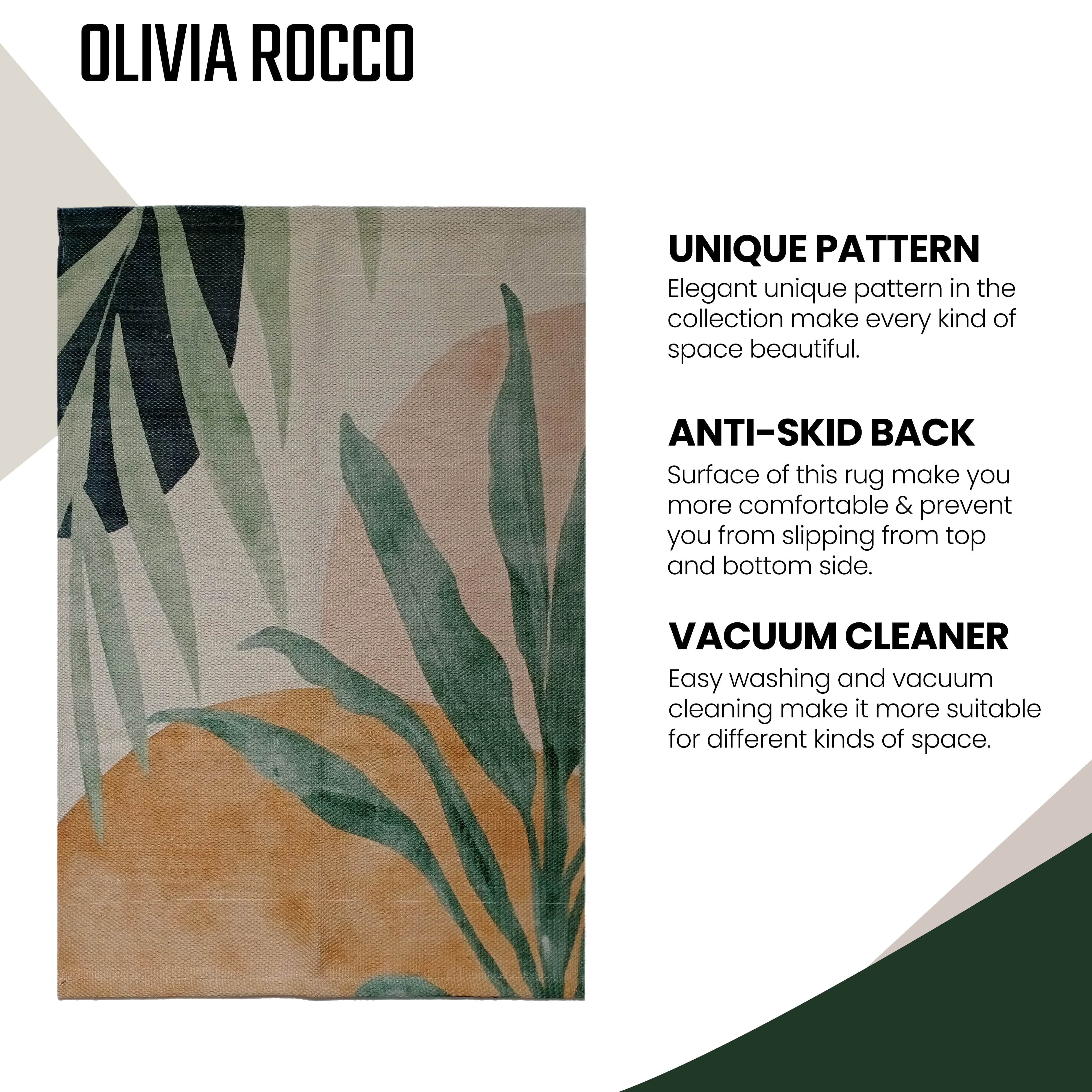 OLIVIA ROCCO Printed Rug Sabine Design Modern Non Slip Soft Durable Floor Rug for Living Room Bedroom Office Sabine Color