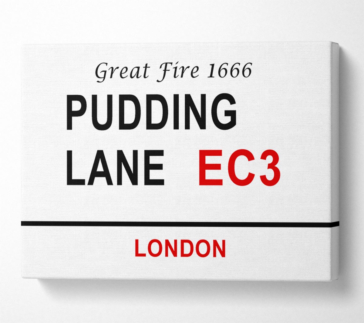 Pudding Lane Signs Canvas Wall Art - Zestio