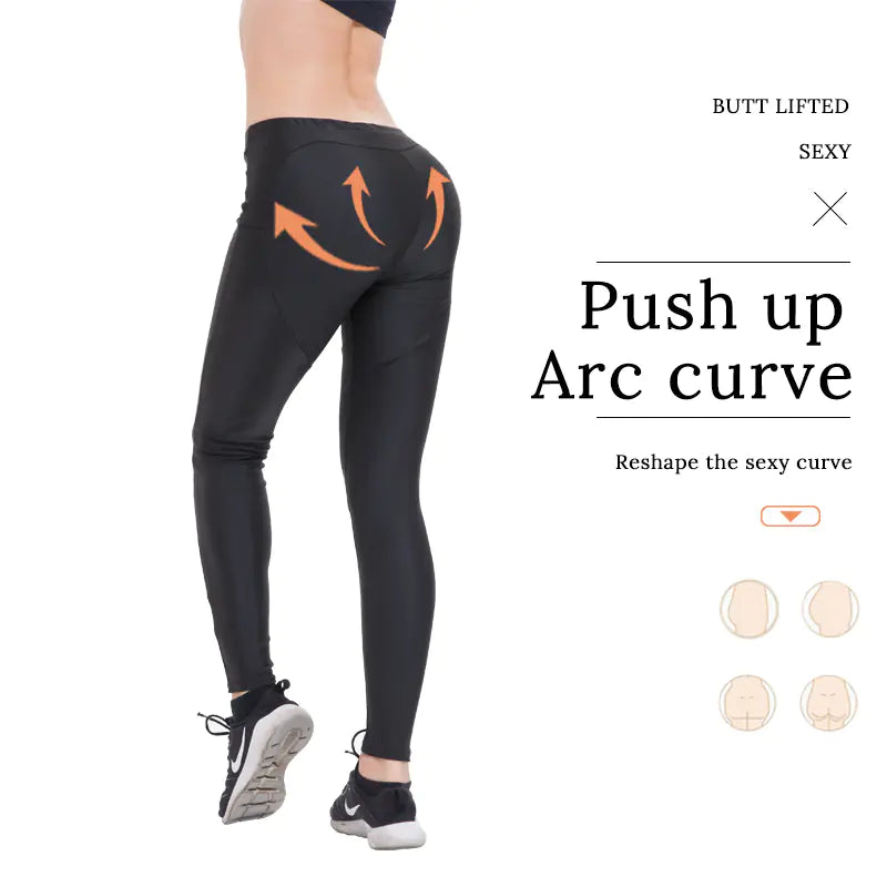 Luxury Women's High-Waisted Leggings for Fitness & Yoga - Butt-Lifting Design, Size S-XL