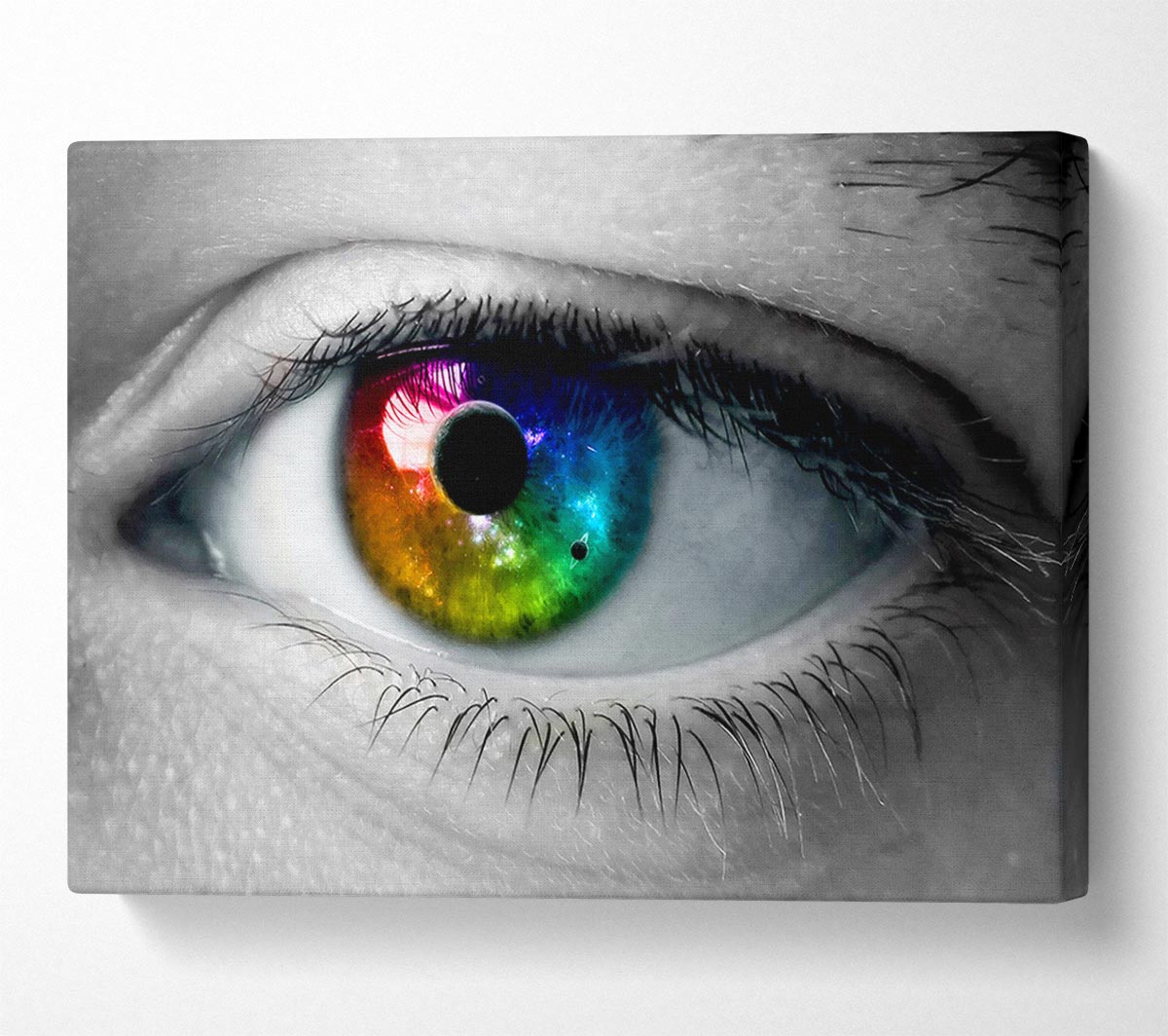 Rainbow Eye Canvas Wall Art - Zestio